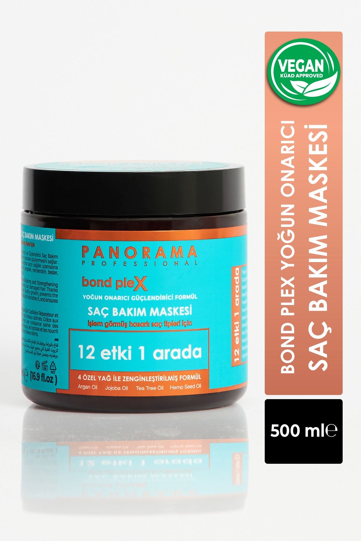 Professional Bond Plex Bakım Seti 12 Etki 1 Arada/400 ml X2 Şampuan 500 ml Saç Bakım Maskesi Vegan