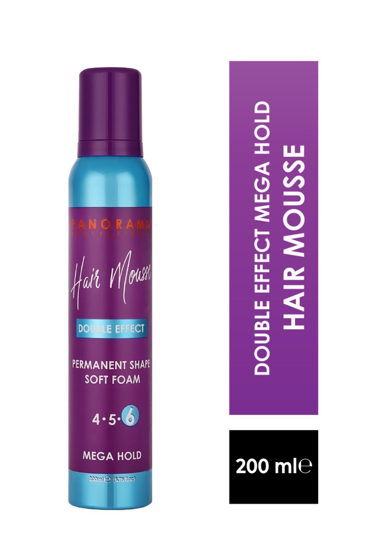 Panorama Professional Hair Mousse Mega Hold 6- 200 ml / Volumizing, Nourishing, Protective Effect