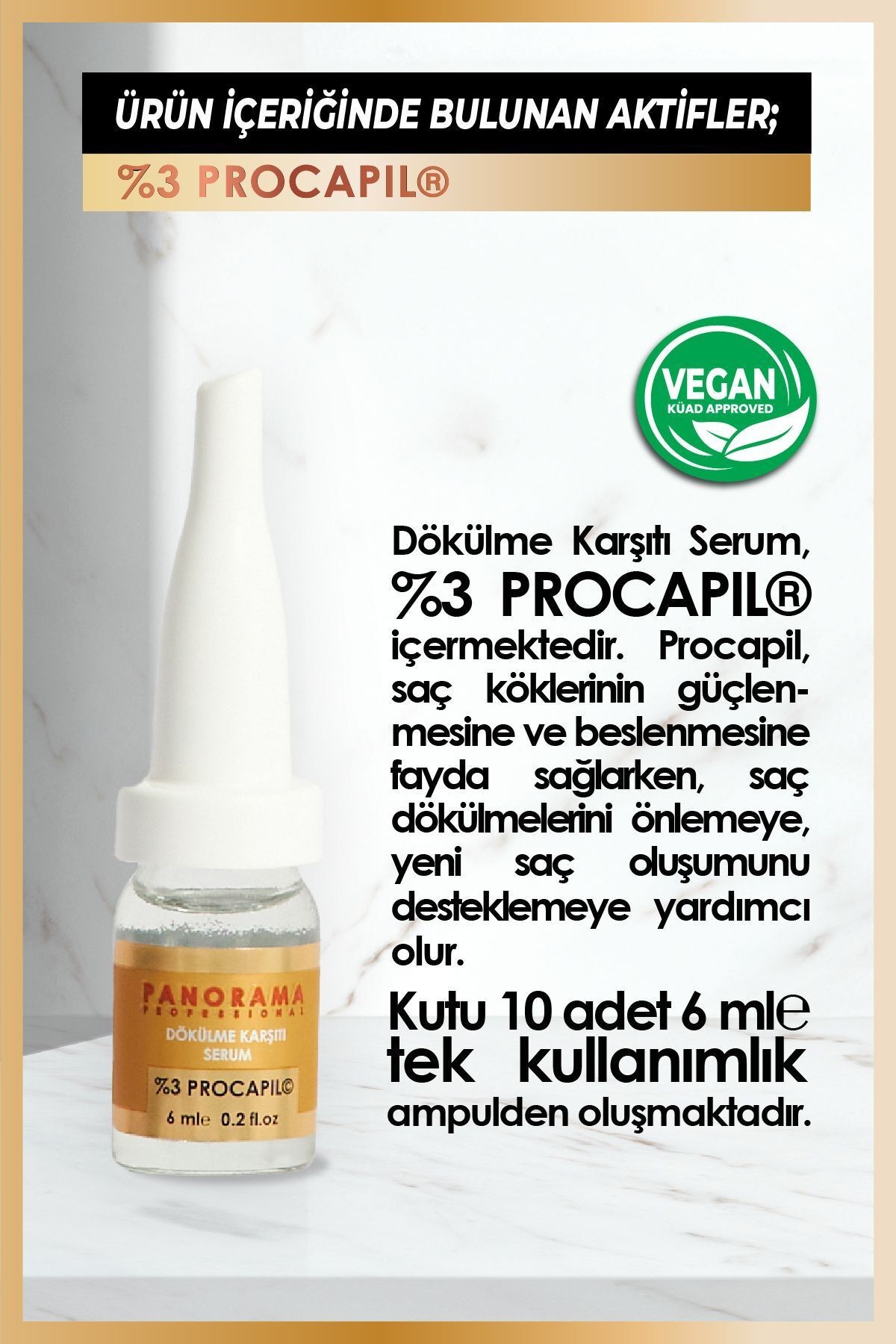 Professional Dökülme Karşıtı Ampul Serum (6 ML*10 ADET) %3 Procapil / Vegan