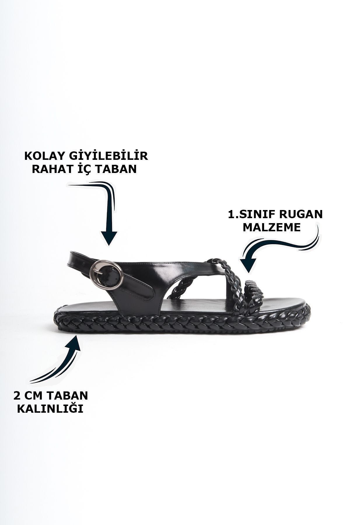 Kadın Çift Burgu Desen Şeritli Parlak Rahat Alçak Düz Taban Yazlık Kadın Sandalet Terlik
