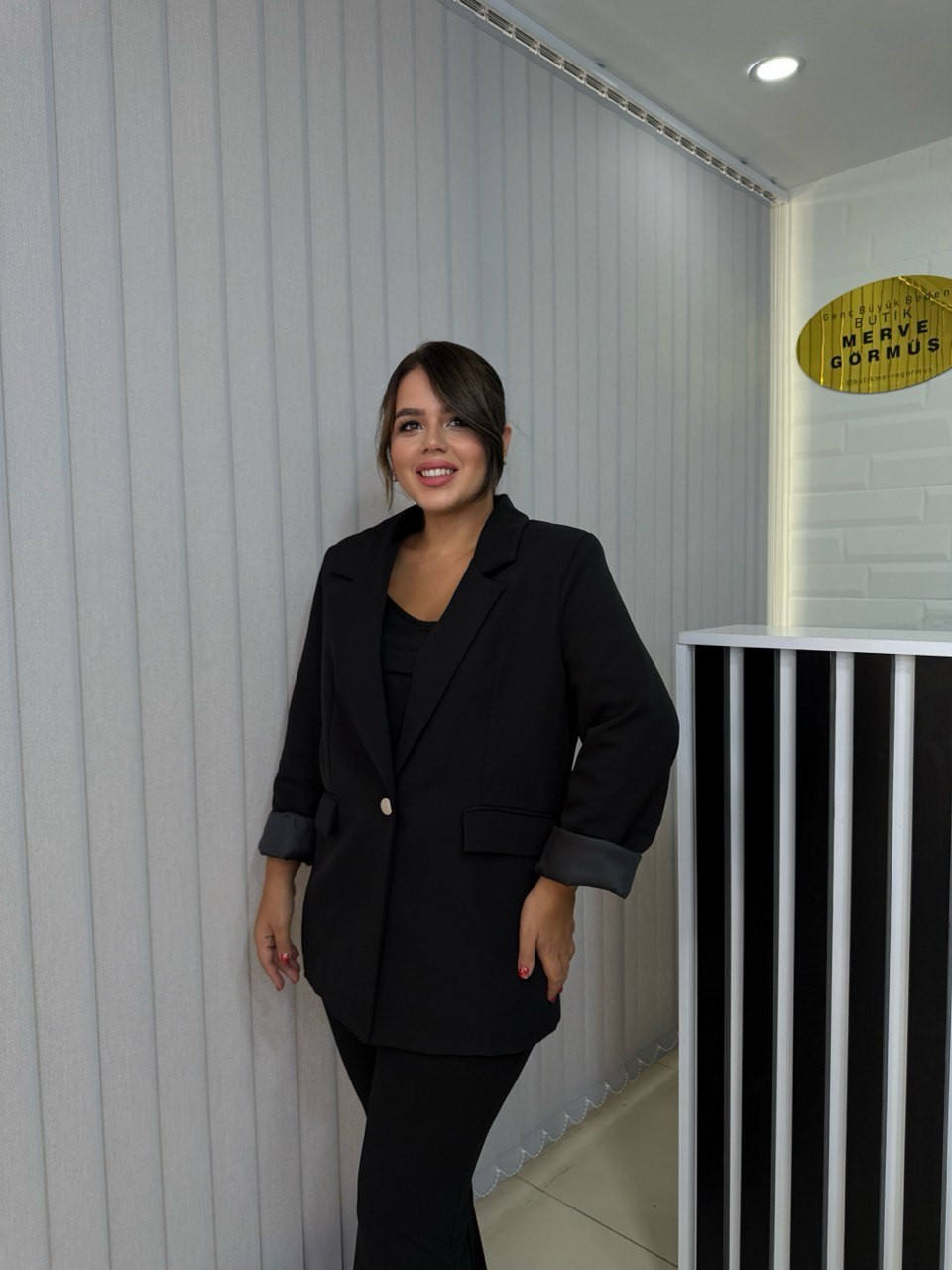 Tek Düğme Blazer Ceket