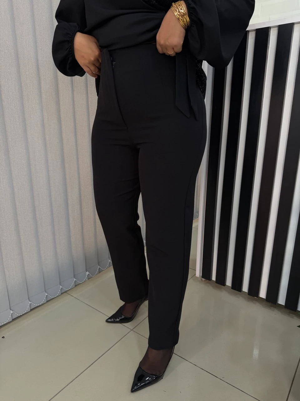 Beli Pensli ZR Model Yüksek Bel Pantolon