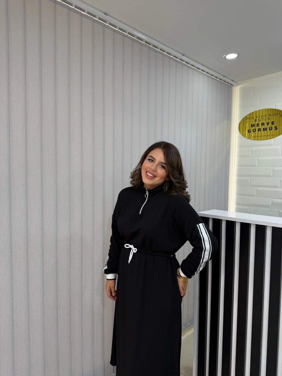 Beli İpli Oyhs Modal Elbise