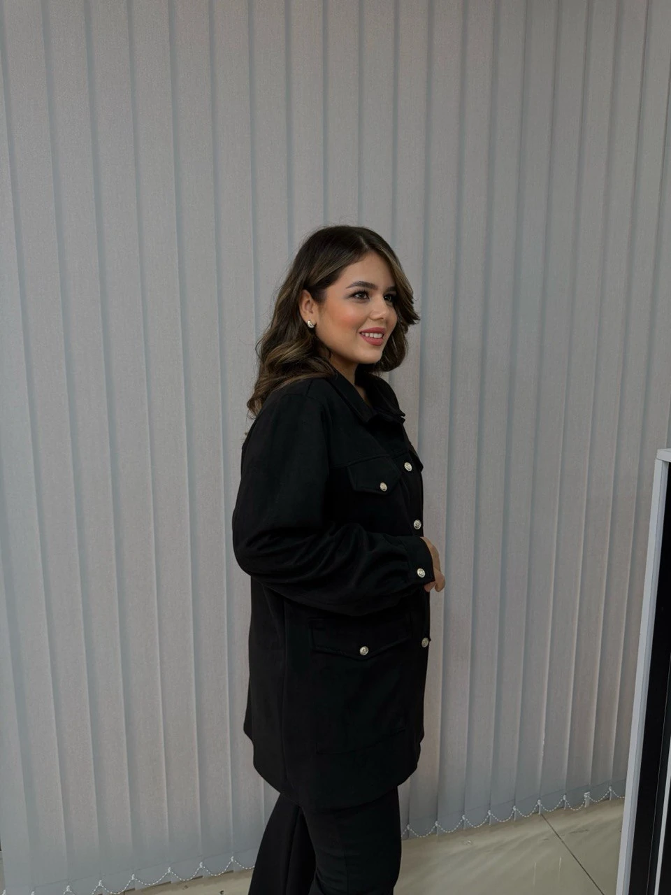 Düğmeli Süet Ceket