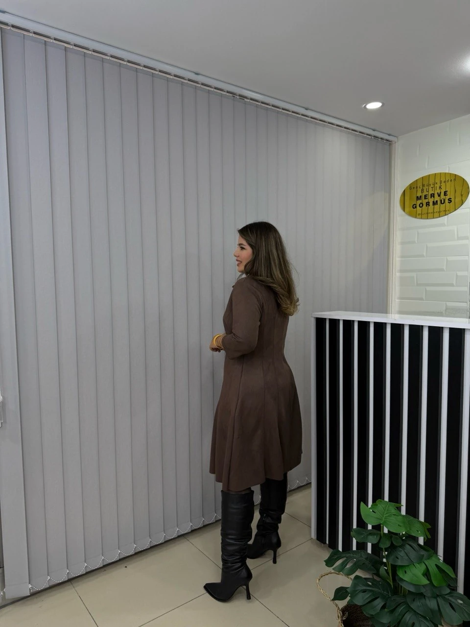 Miel Nubuk Süet Elbise