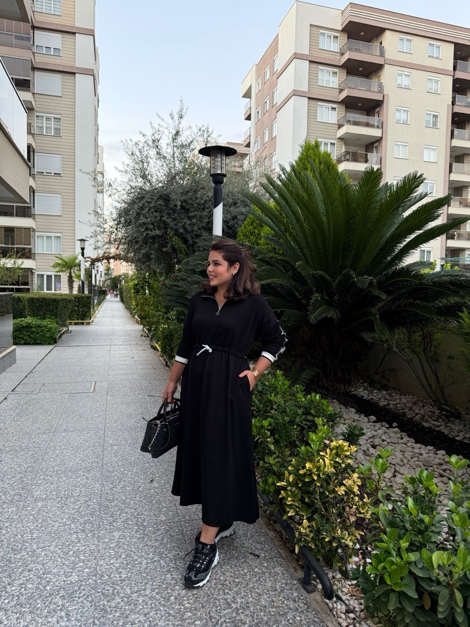 Beli İpli Oyhs Modal Elbise