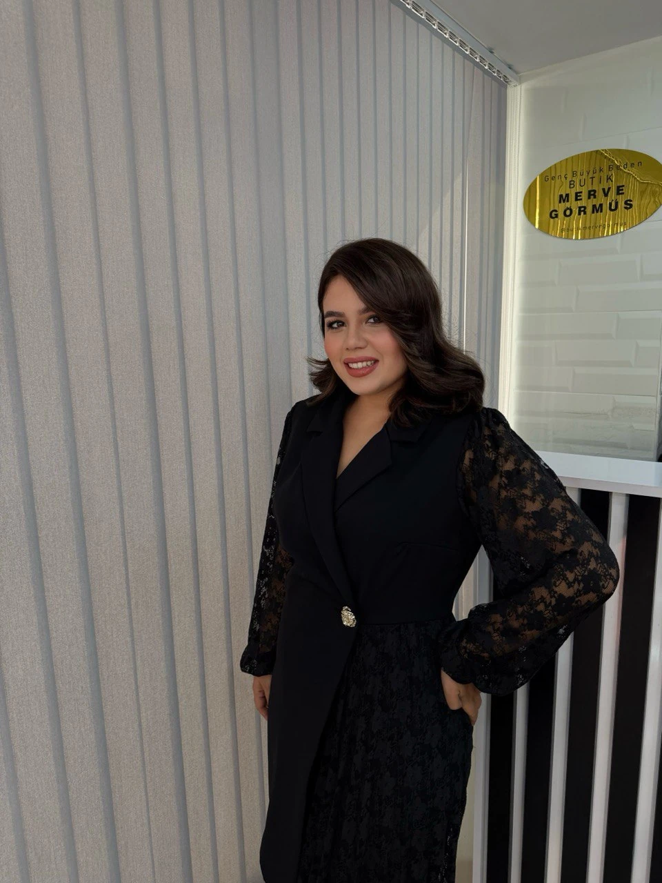 Kruvaze Dantelli Duble Elbise