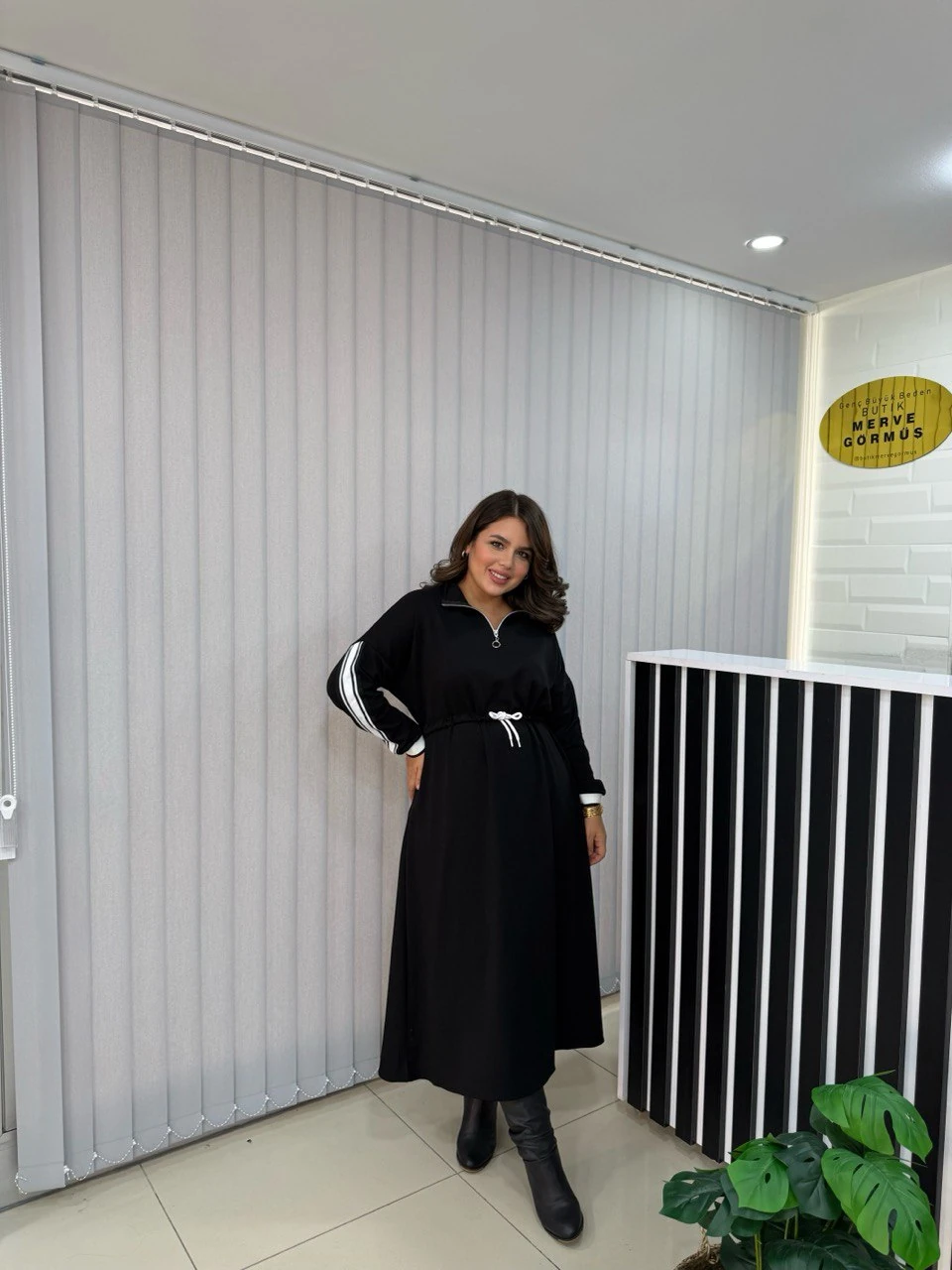 Beli İpli Oyhs Modal Elbise