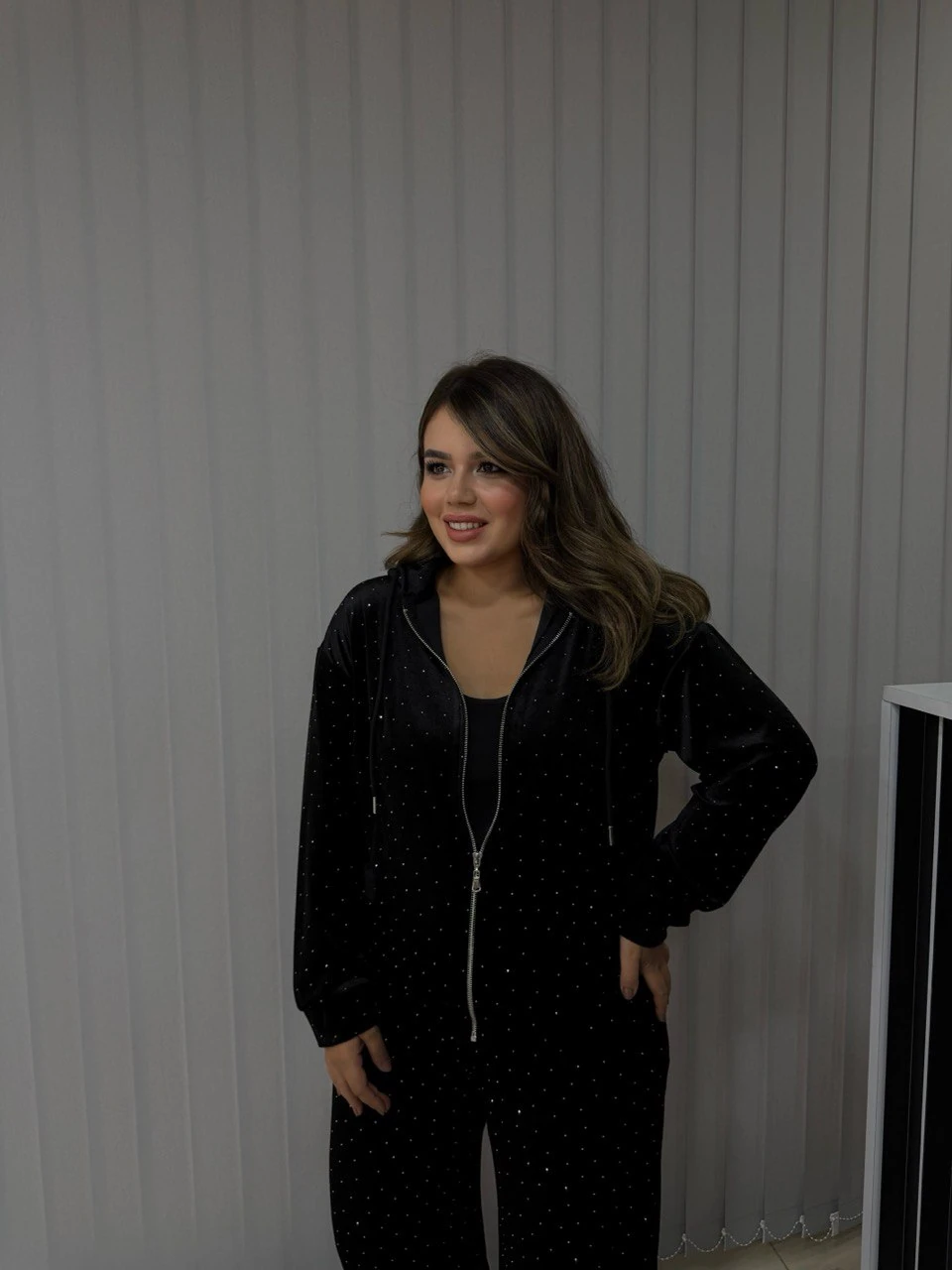 Kadife Taşlı Takım