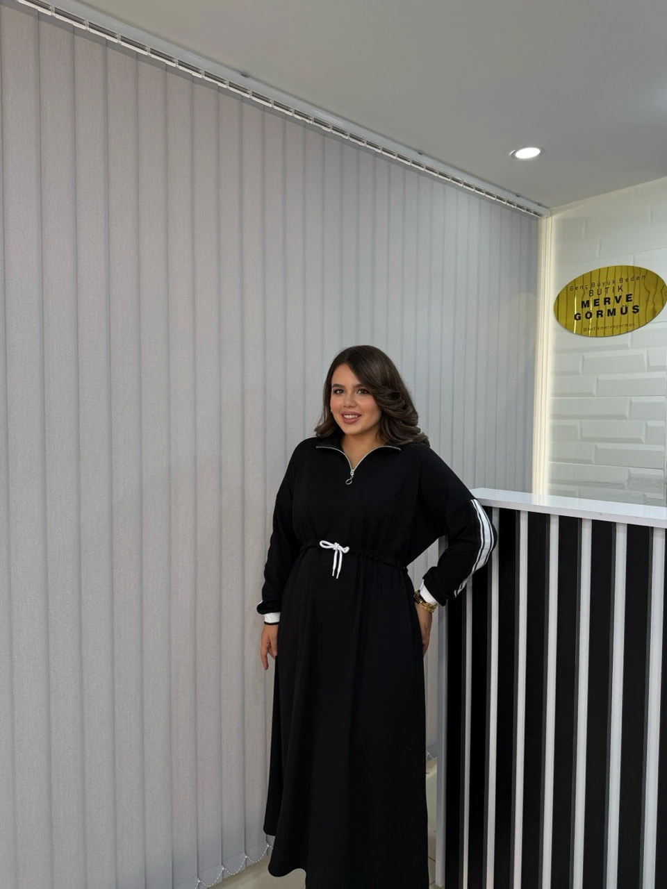 Beli İpli Oyhs Modal Elbise