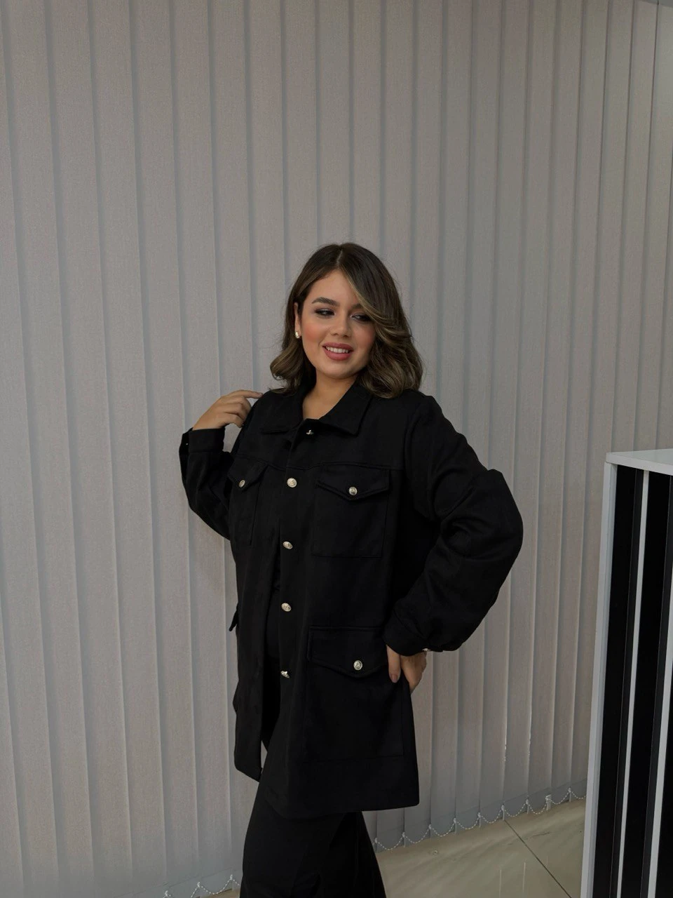 Düğmeli Süet Ceket