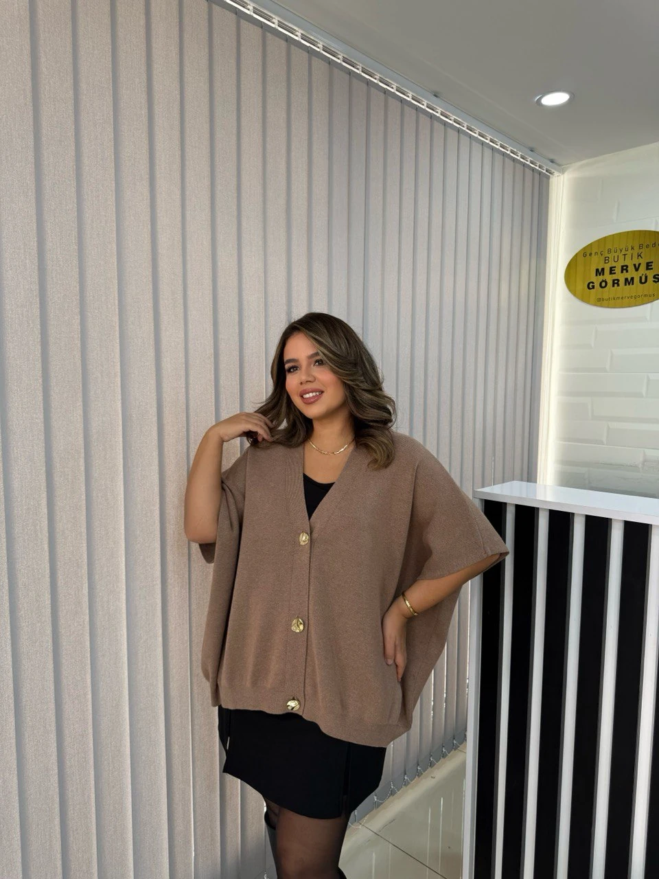 Kaşmir Düğmeli İtalyan Oversize Yelek