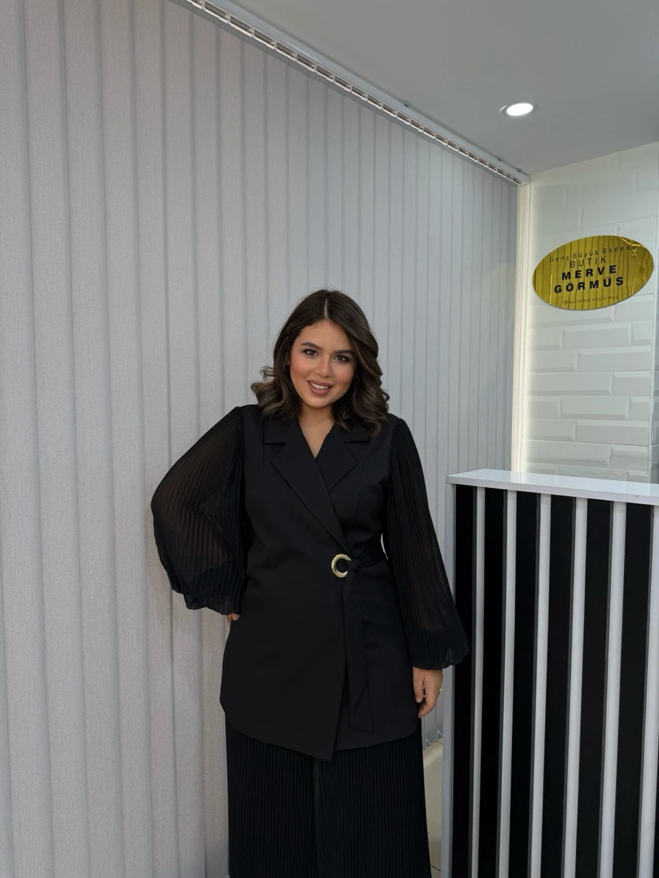 Şifon Pilise Garnili Lüks Tasarım Takım