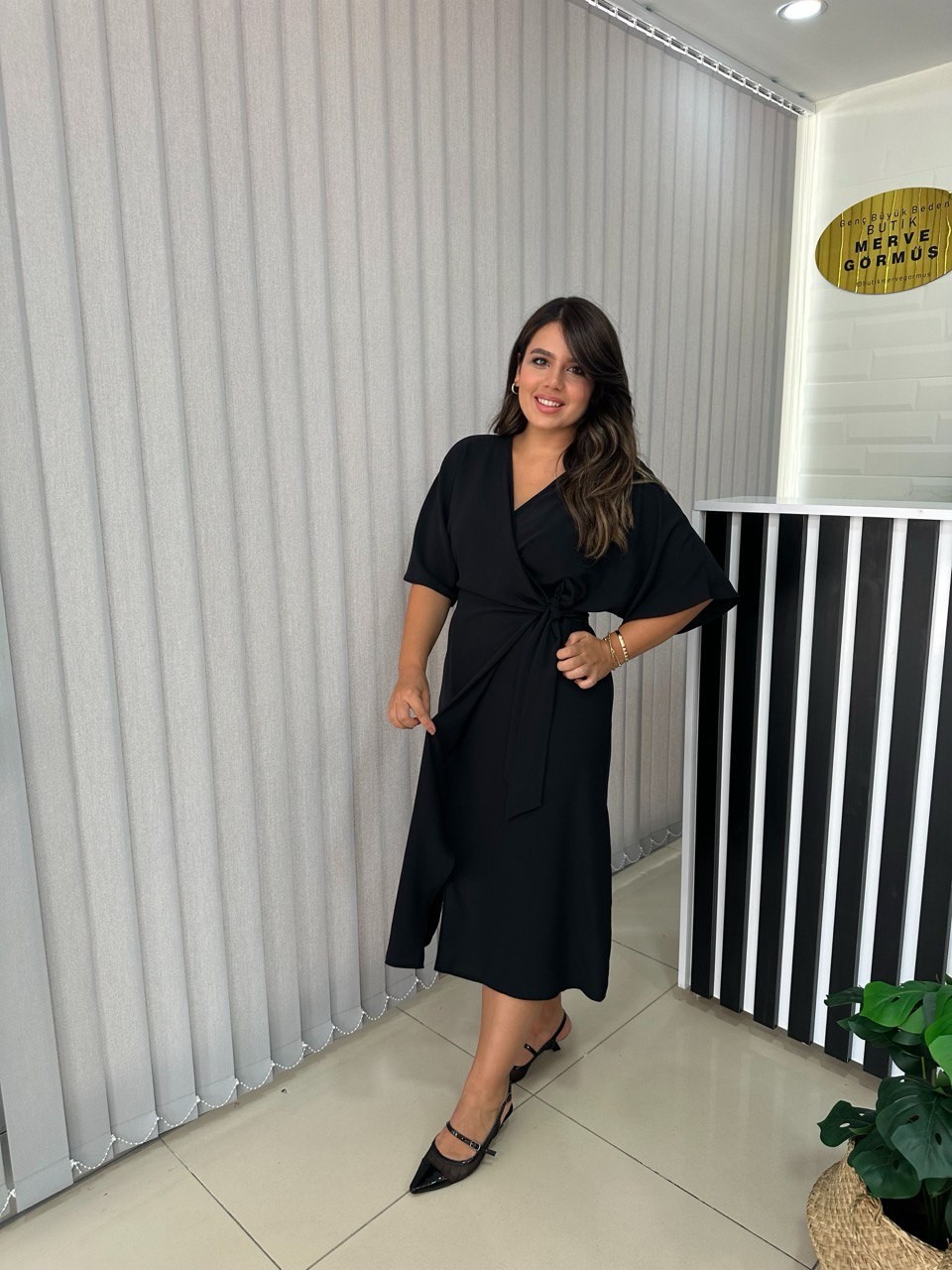 Diva Yandan Bağlamalı Elbise