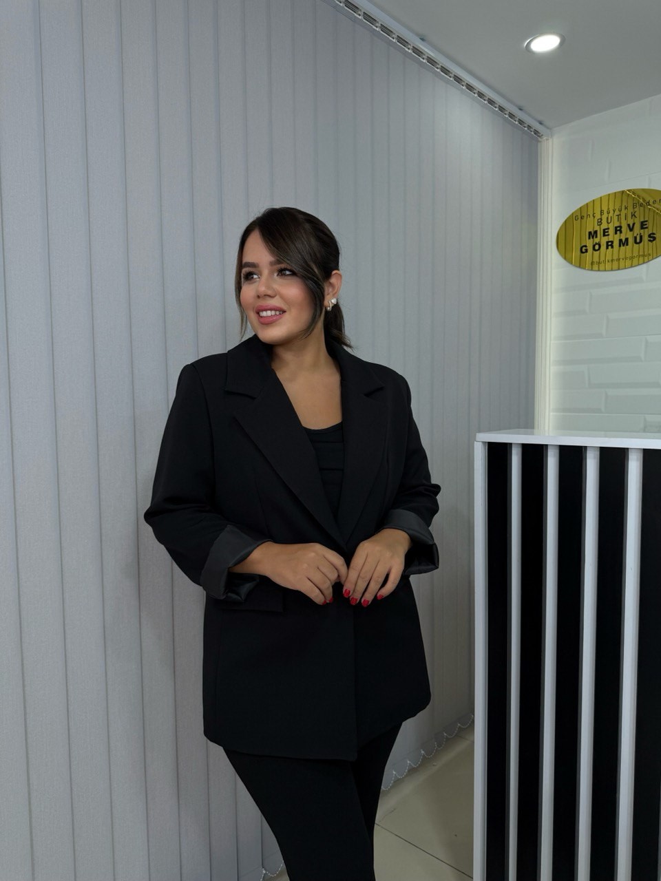 Tek Düğme Blazer Ceket
