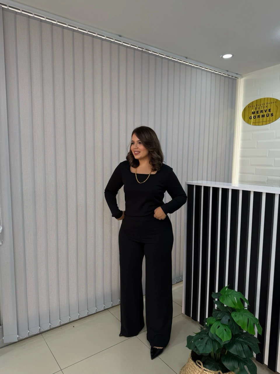 Astra Beli Lastikli Palazzo Pantolon