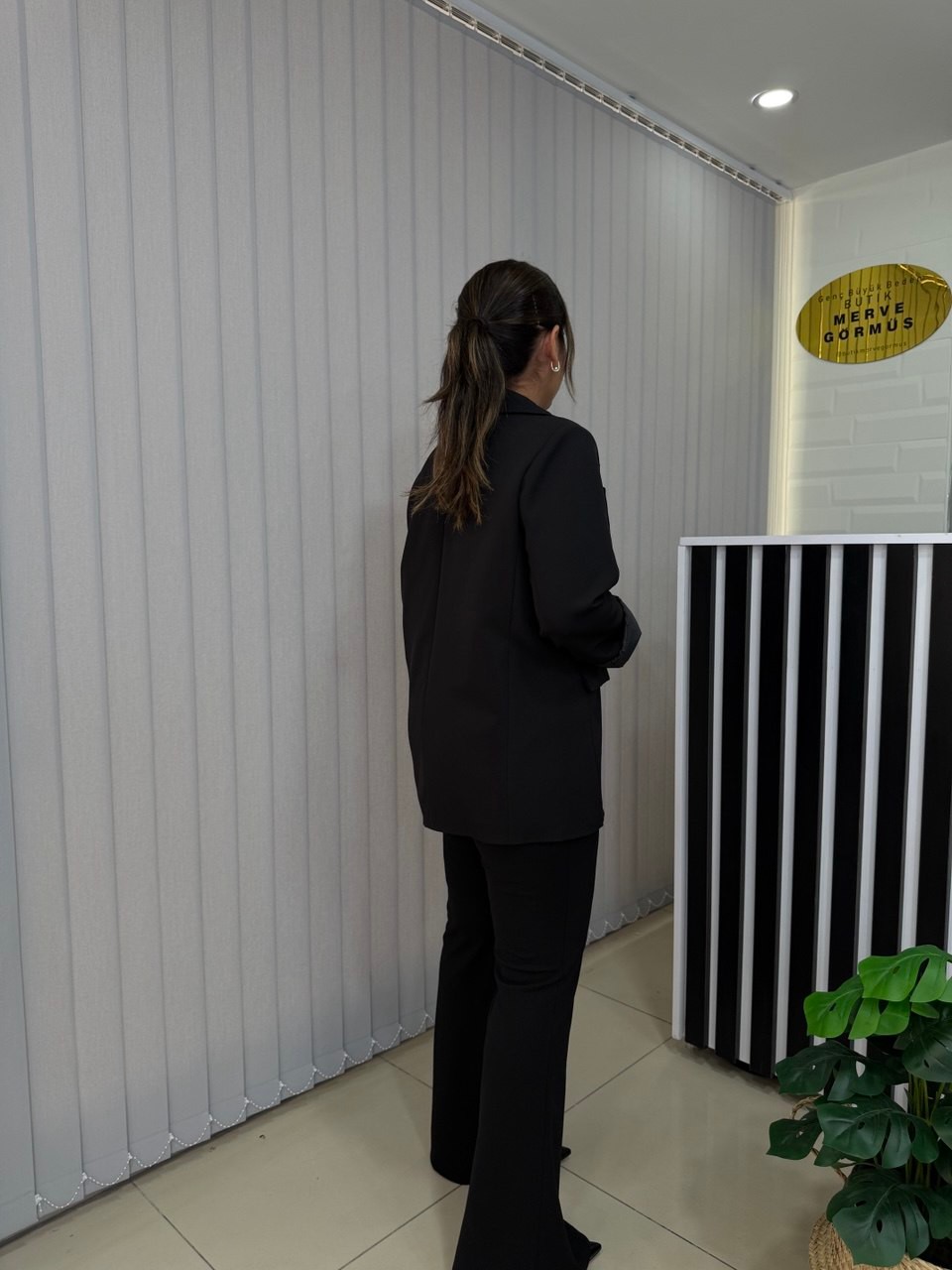Tek Düğme Blazer Ceket