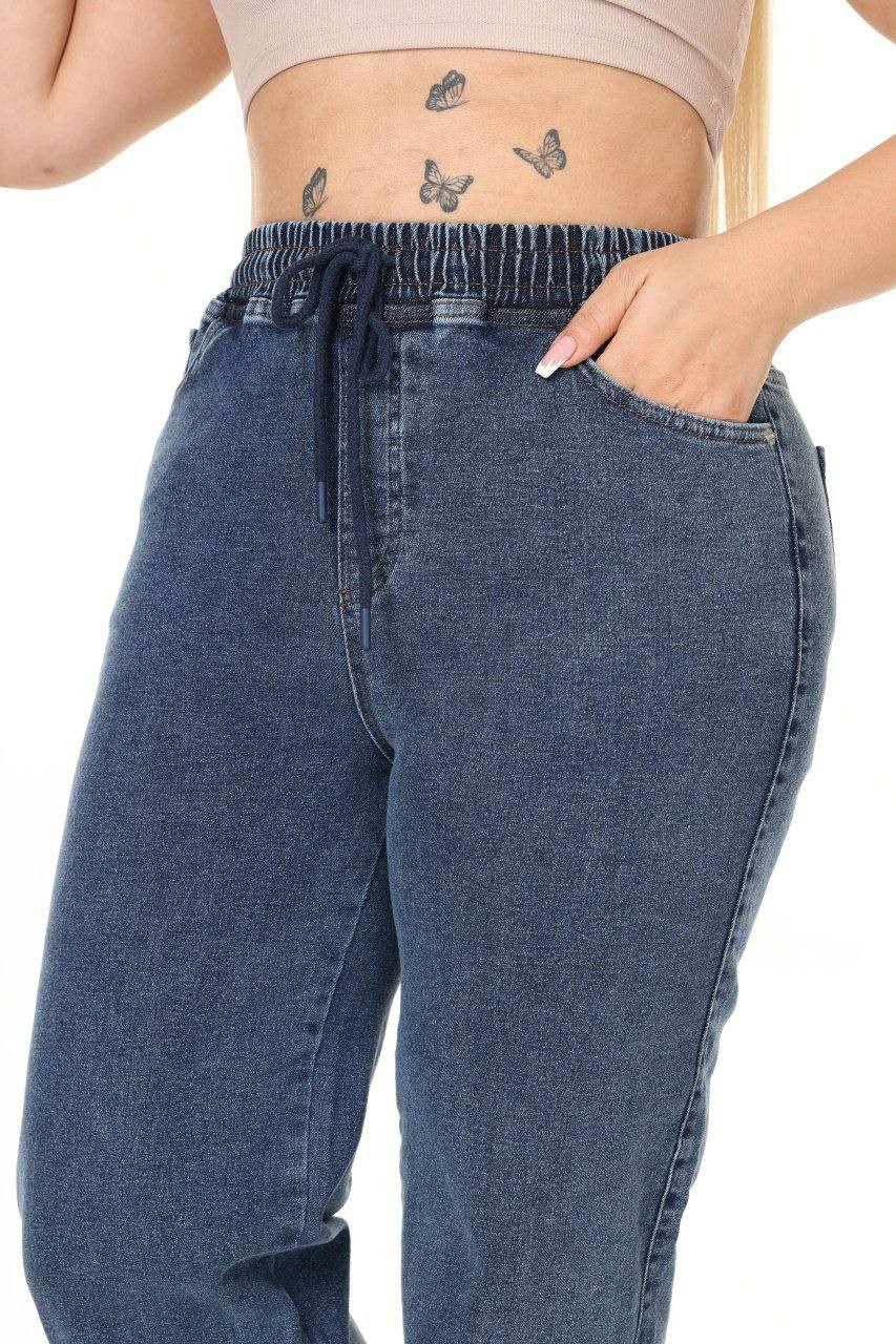 Denim Beli Lastikli Pantolon