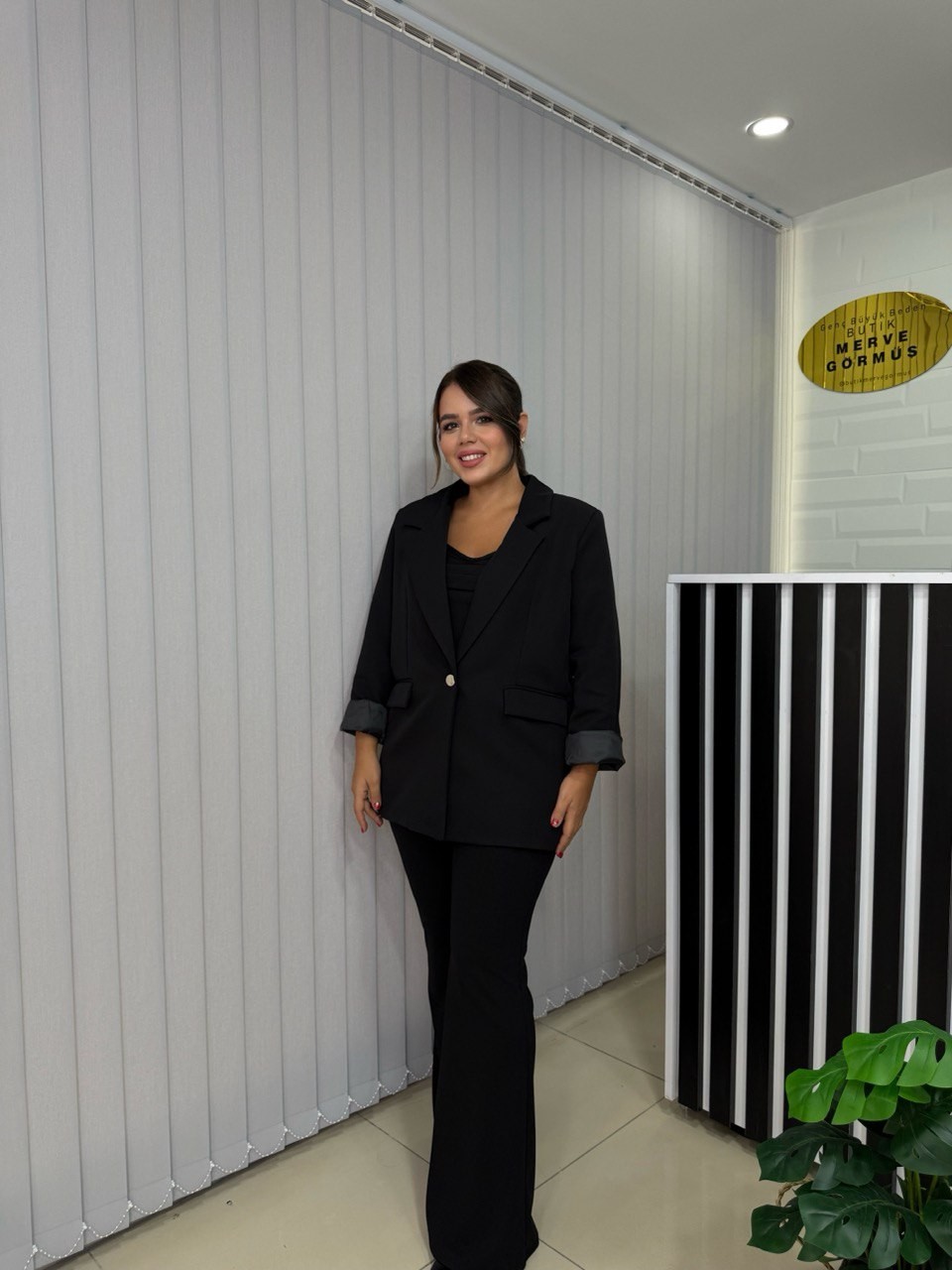 Tek Düğme Blazer Ceket