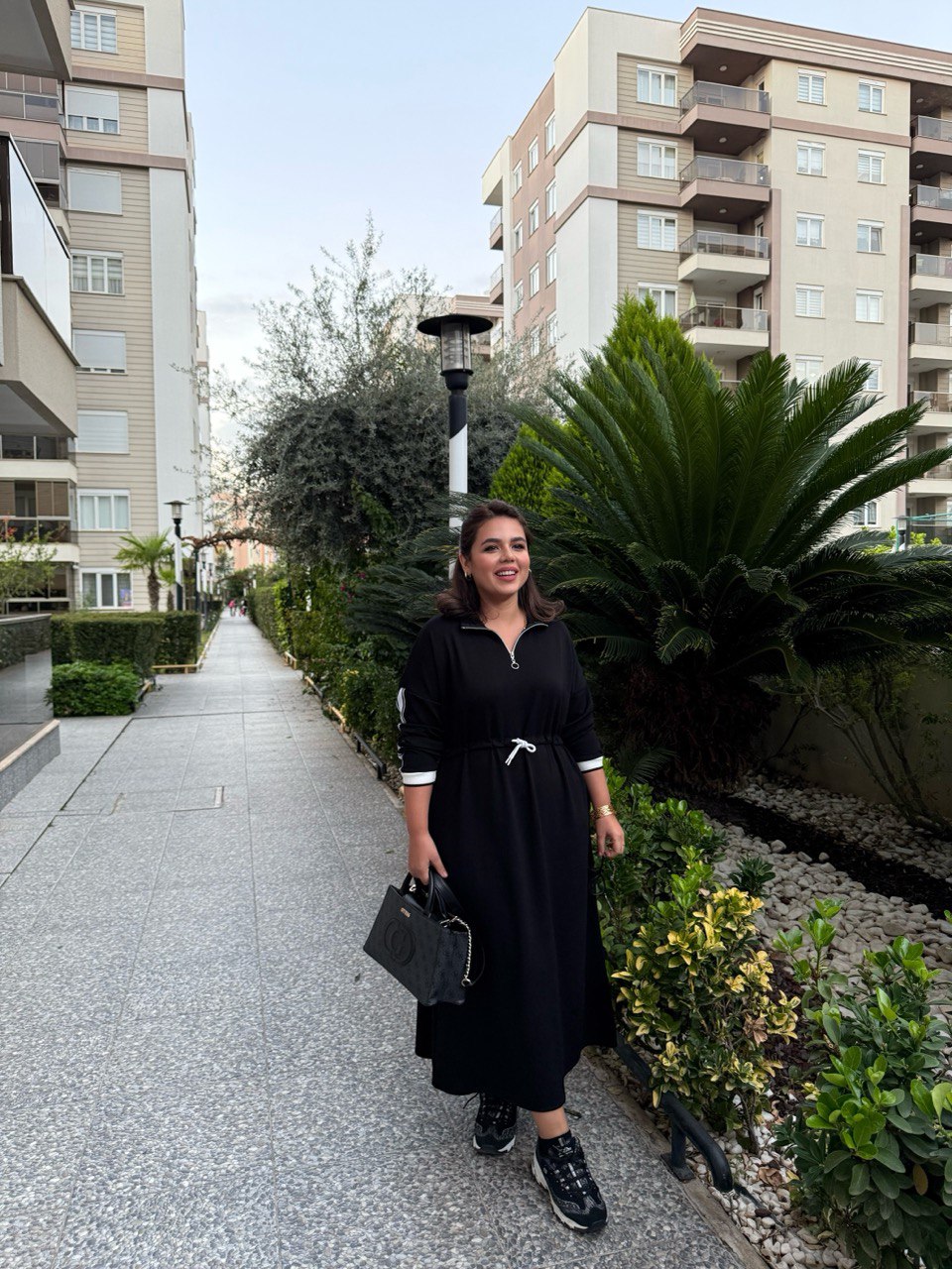 Beli İpli Oyhs Modal Elbise