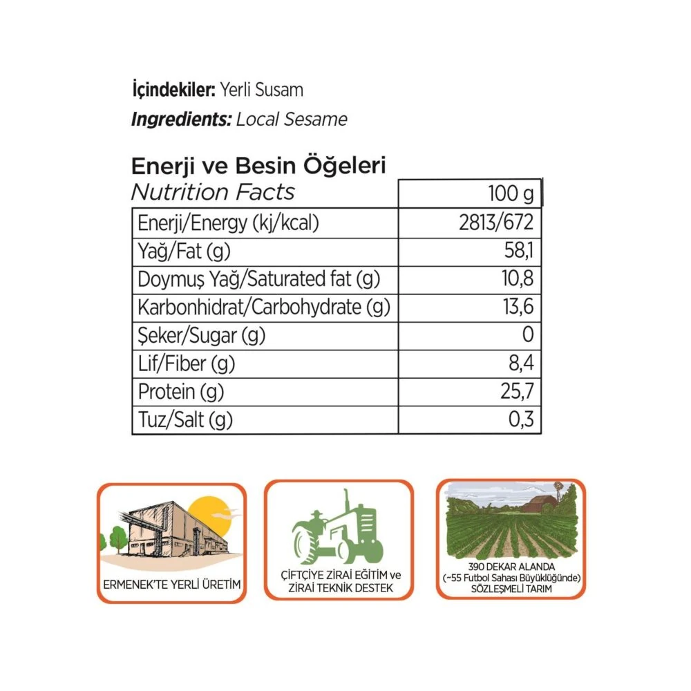 Yerli Susam Serisi Tahin 500g
