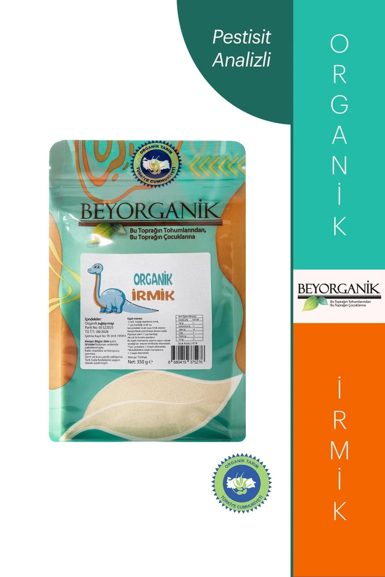 Organik Bebek İrmiği 350gr (PESTİSİT VE AFLATOKSİN ANALİZLİ)