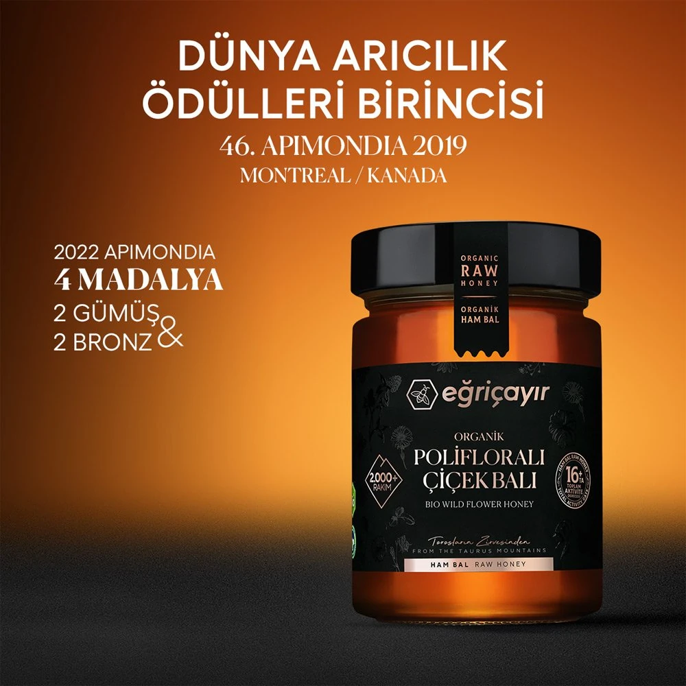 ORGANİK POLİFLORALI (ÇOK ÇİÇEKLİ) BAL TA16+ - 450g