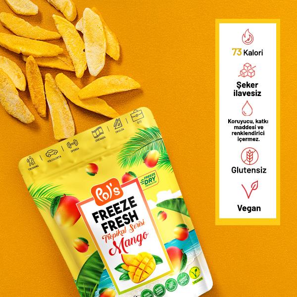 Freeze Fresh Dondurularak Kurutulmuş Mango 20g