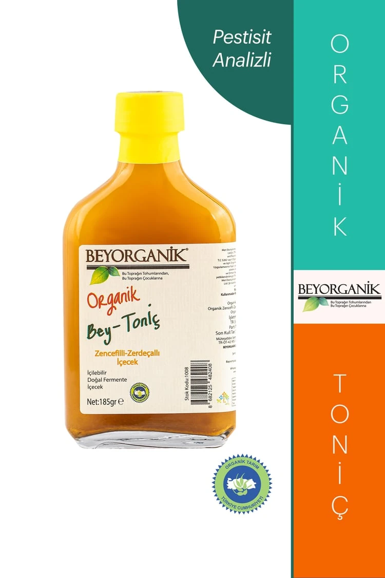 Organik Bey-Toniç Zencefilli Zerdeçallı İçecek (PESTİSİT VE AĞIR METAL ANALİZLİ)