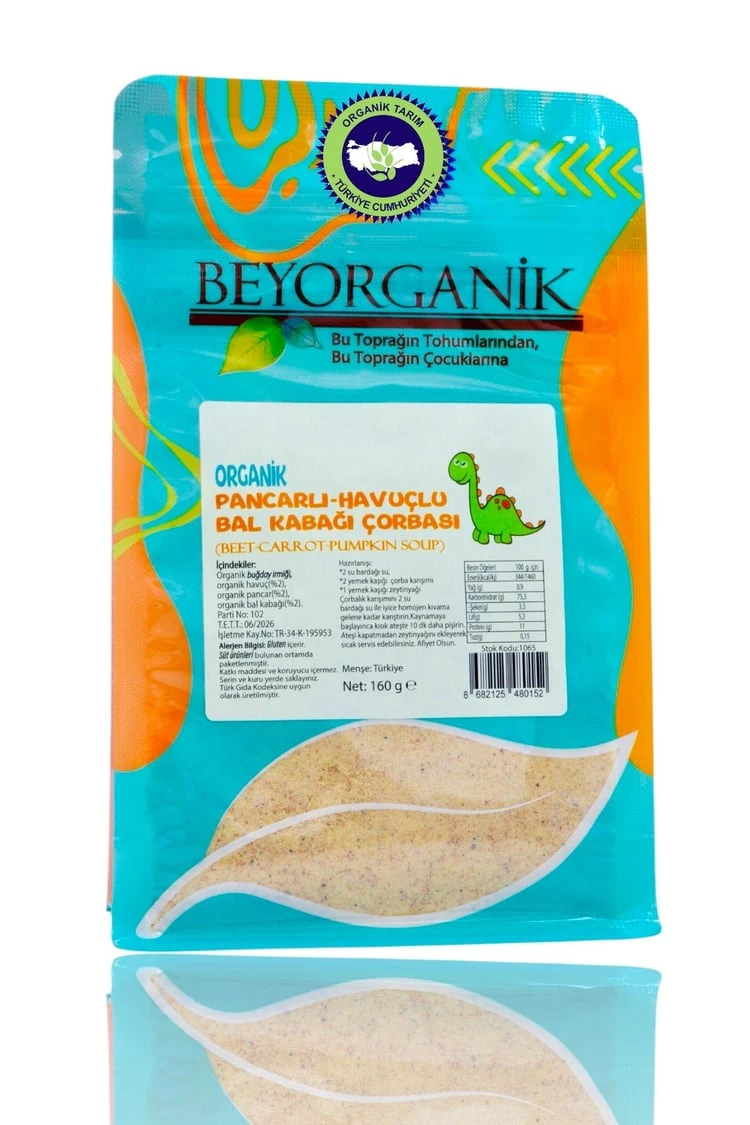 Organik Pancarlı Havuçlu Bal Kabağı Çorbası 160gr (PESTİSİT VE AFLATOKSİN ANALİZLİ)