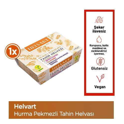 Helvart Hurma Pekmezli Şeker İlavesiz Tahin Helvası 175g