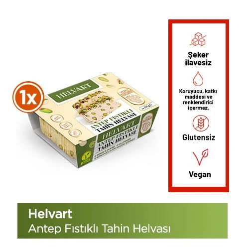 Helvart Yerli Susam Antep Fıstıklı Tahin Helvası 175g