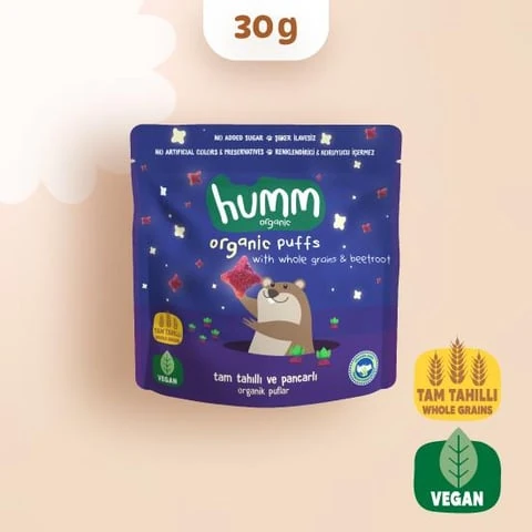 Organik Vegan Pancarlı ve Tam Tahıllı Puflar - 30g