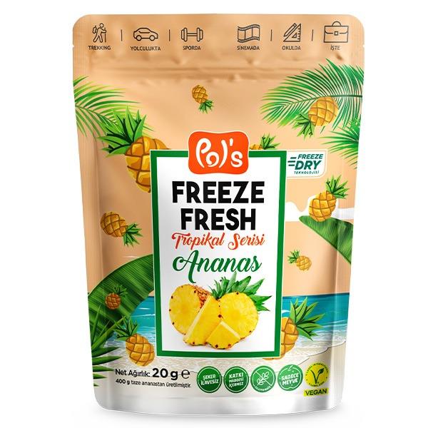Freeze Fresh Dondurularak Kurutulmuş Ananas 20g
