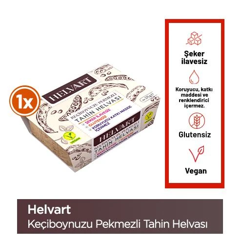 Helvart Keçiboynuzu Pekmezli Şeker İlavesiz Tahin Helvası 175g