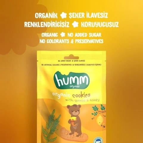 Organik Ballı ve Kinoalı Kurabiye - 55g