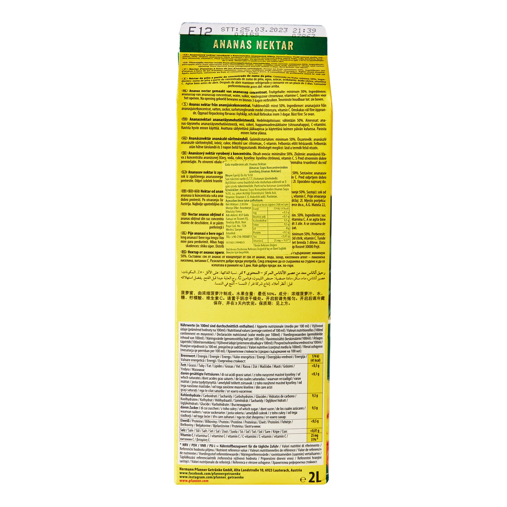 Ananas Nektarı 2L