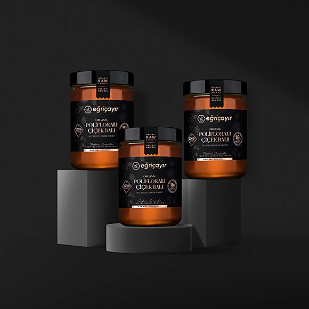 ORGANİK POLİFLORALI (ÇOK ÇİÇEKLİ) BAL TA16+ - 3x850g