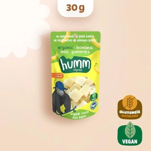 Organik Glutensiz Vegan Muzlu Mini Küpler - 30g