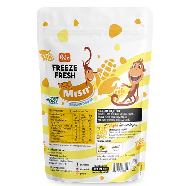 Freeze Fresh Dondurularak Kurutulmuş Kukuli Mısır 25g