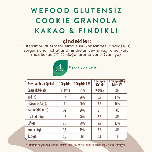 Glutensiz Granola Kakao & Fındıklı 250g