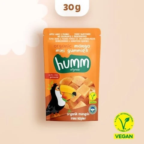 Organik Glutensiz Vegan Mangolu Mini Küpler - 30g