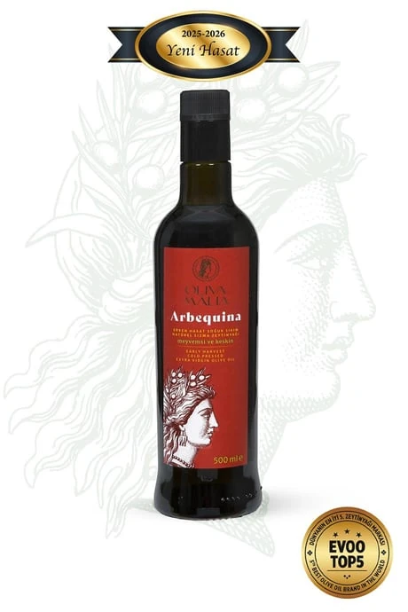Arbequina Serisi Natürel Sızma Zeytinyağı 500 ml - Soğuk Sıkım - Erken Hasat
