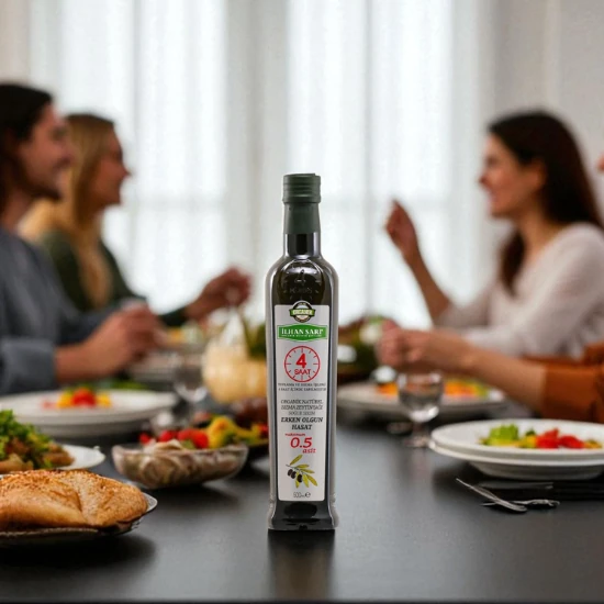 Erken Hasat Organik Natürel Sızma Zeytinyağı 500ml (0.5 Asit) 