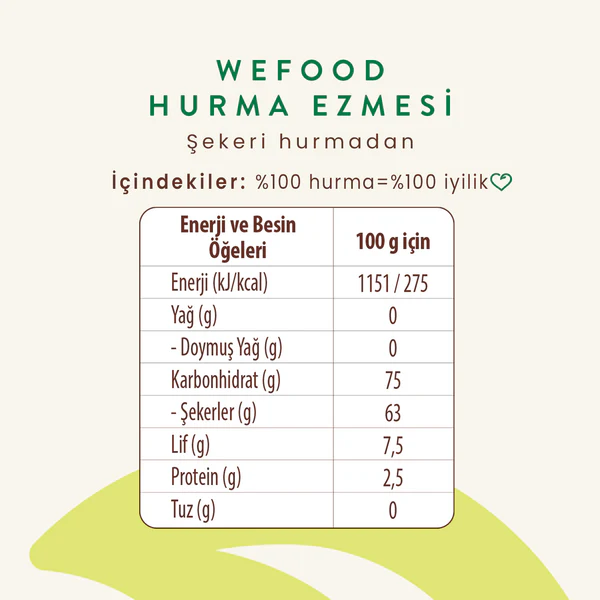 %100 Sade Hurma Ezmesi 400g