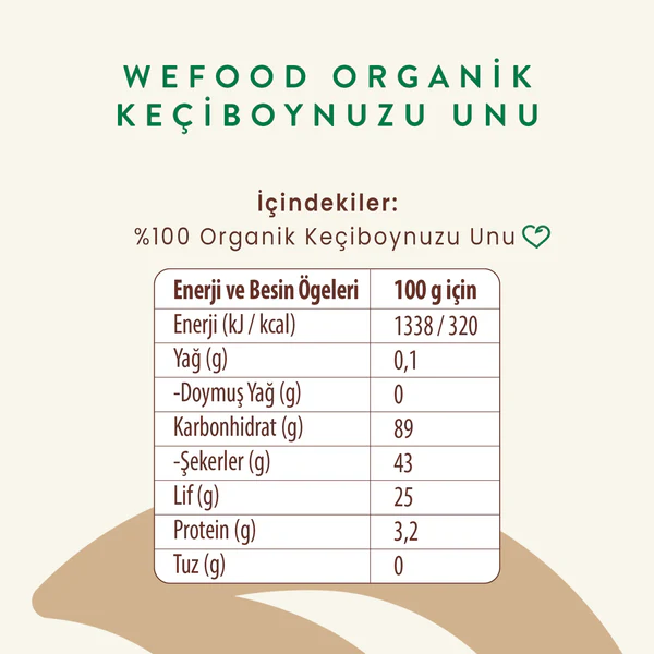 Organik Glutensiz Keçiboynuzu Unu 320g