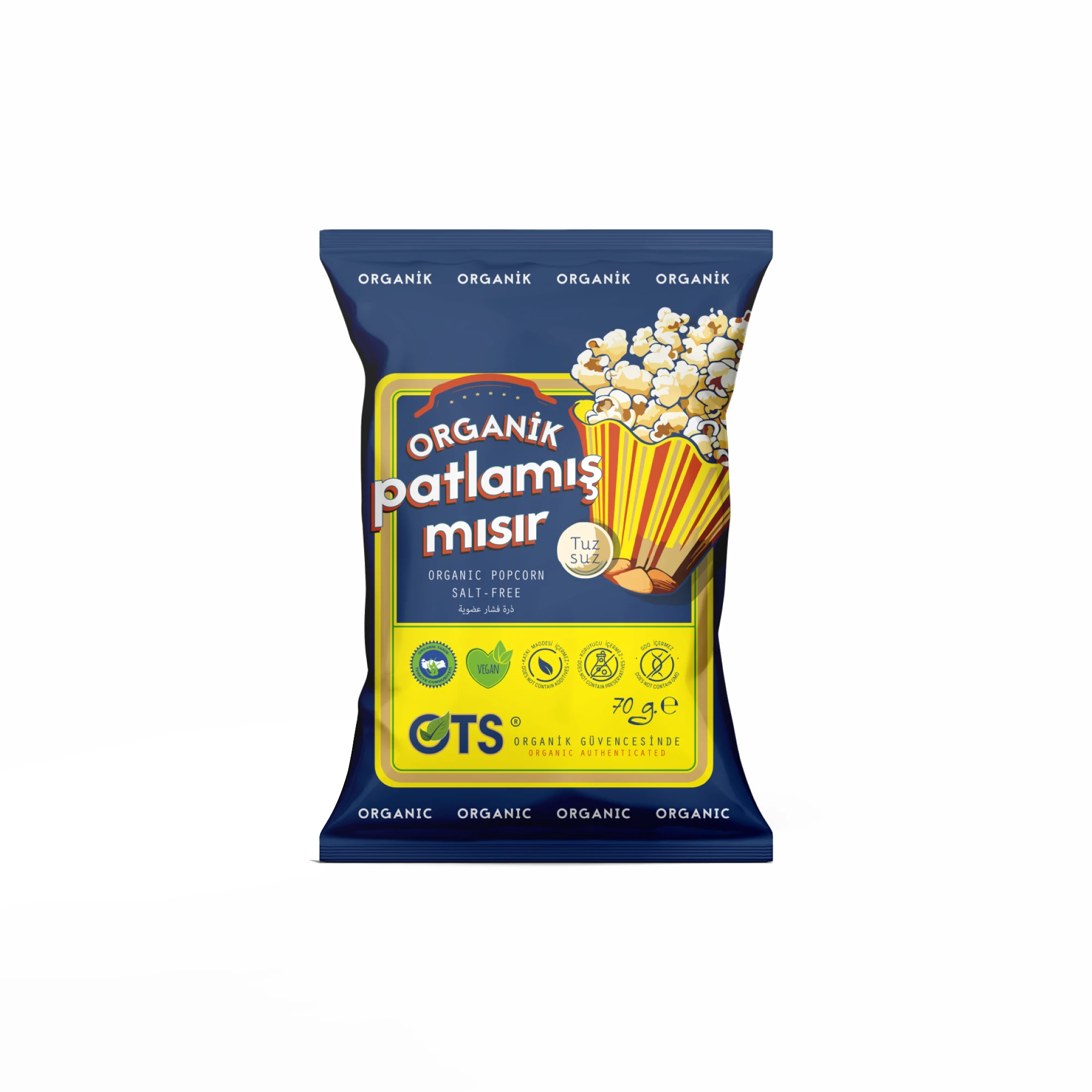 Organik Patlamış Mısır 70 gr