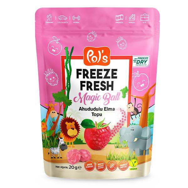 Freeze Fresh Dondurularak Kurutulmuş Magic Ball Ahududulu Elma Topu 20g