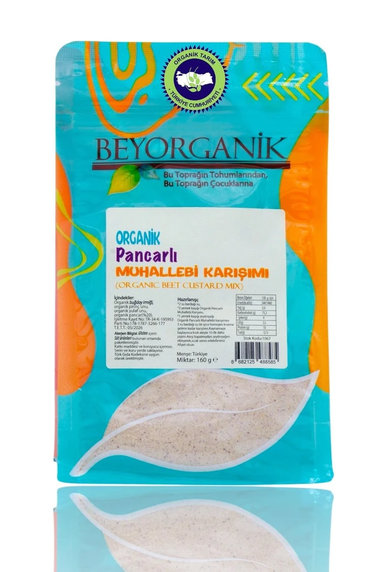 Organik Pancarlı Muhallebi Karışımı 160gr +6 ay