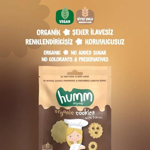 Organik Vegan Tahinli ve Pekmezli Kurabiye - 55g